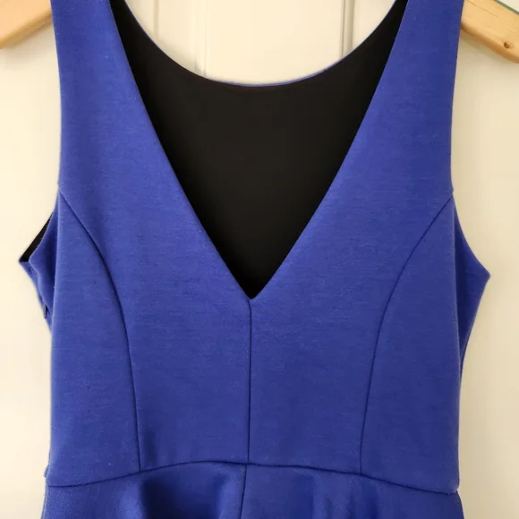 Peplum Dress Sleeveless Mini Pencil Bodycon Blue Career Business Casual Medium - Picture 6 of 13